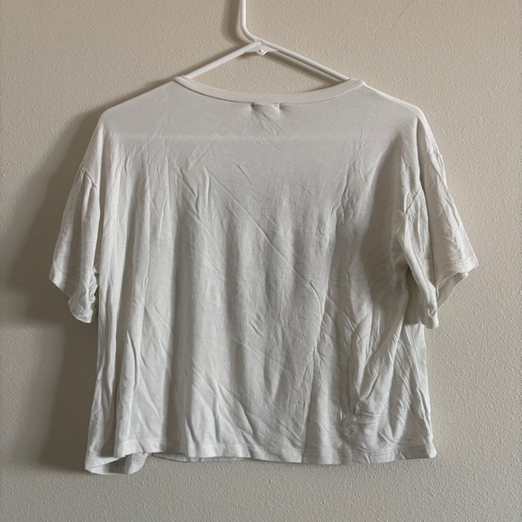 Women’s LEOPARD LIPS CROP TOP Size Small Rocker Animal Print Cropped Boxy Fit - Picture 6 of 8